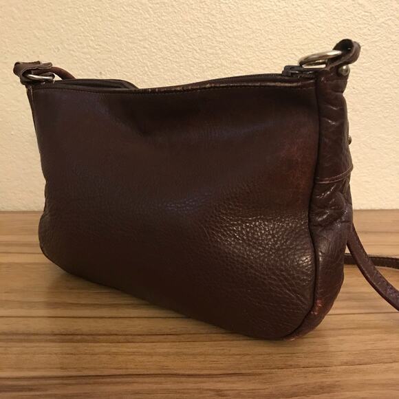 Vintage Brown Leather L.L. Bean Shoulder Bag Purse Handbag - Picture 1 of 7